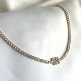 Tennis Necklace Initial