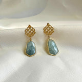 Millié Hexagon Stone Earrings