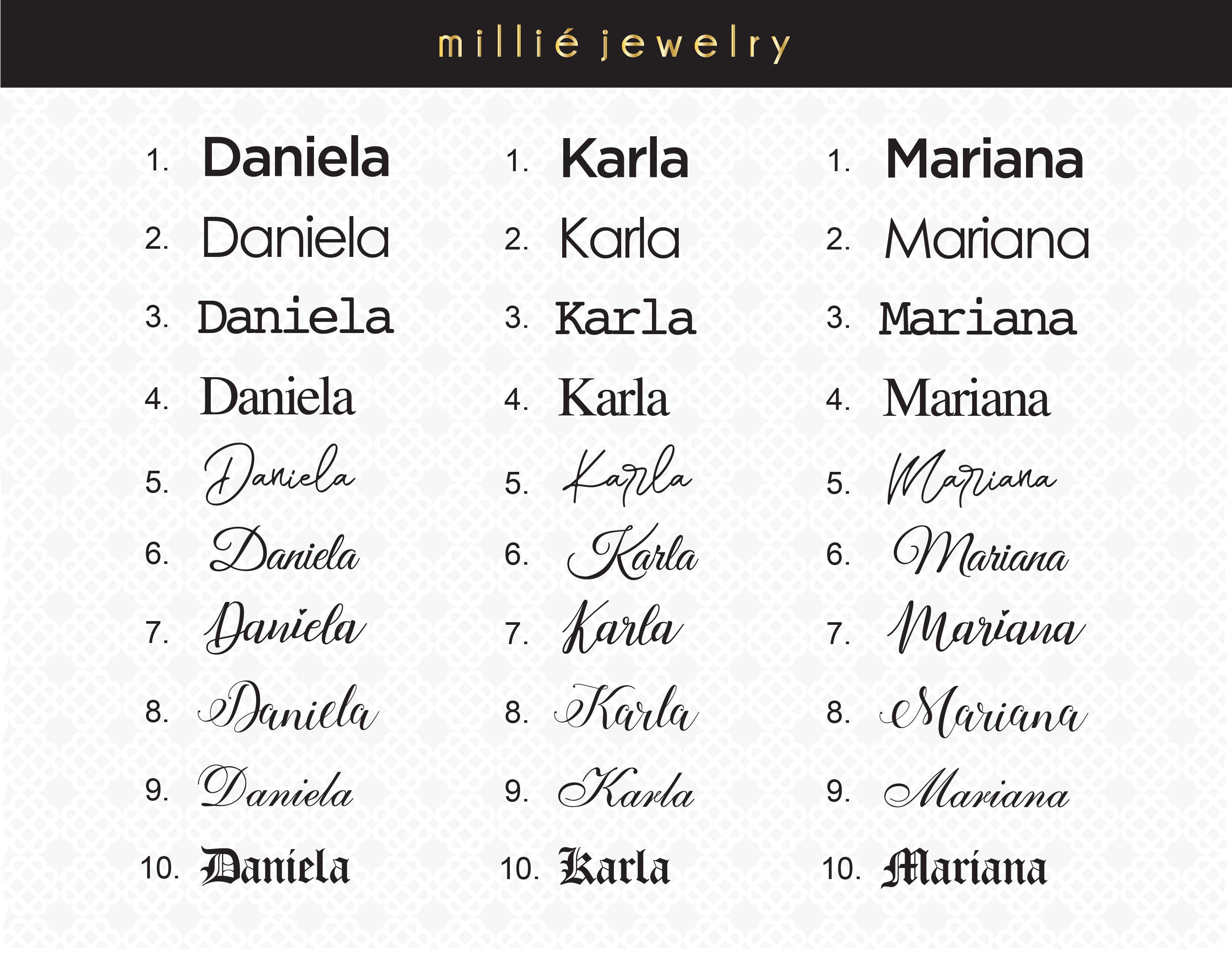 Millié Jewelry - Millié Jewelry - Name Necklace - Collares - Diseño Mexicano - Hecho en México