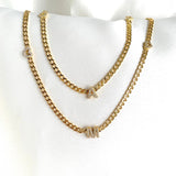 Initial with Hearts Necklace
