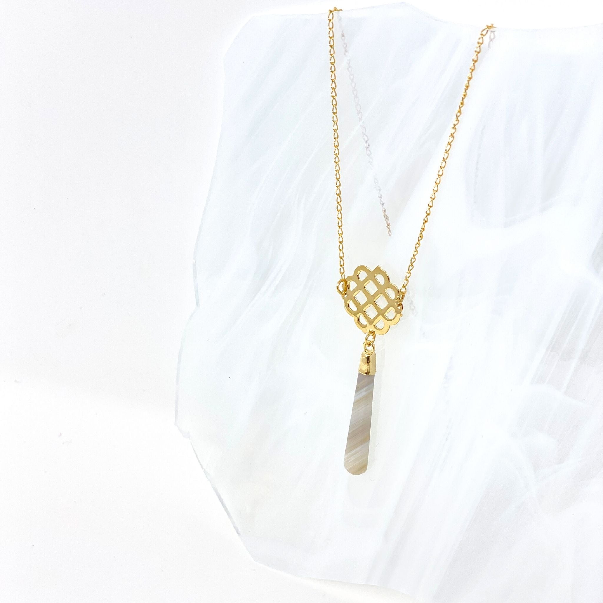 Millié Long Stone Necklace