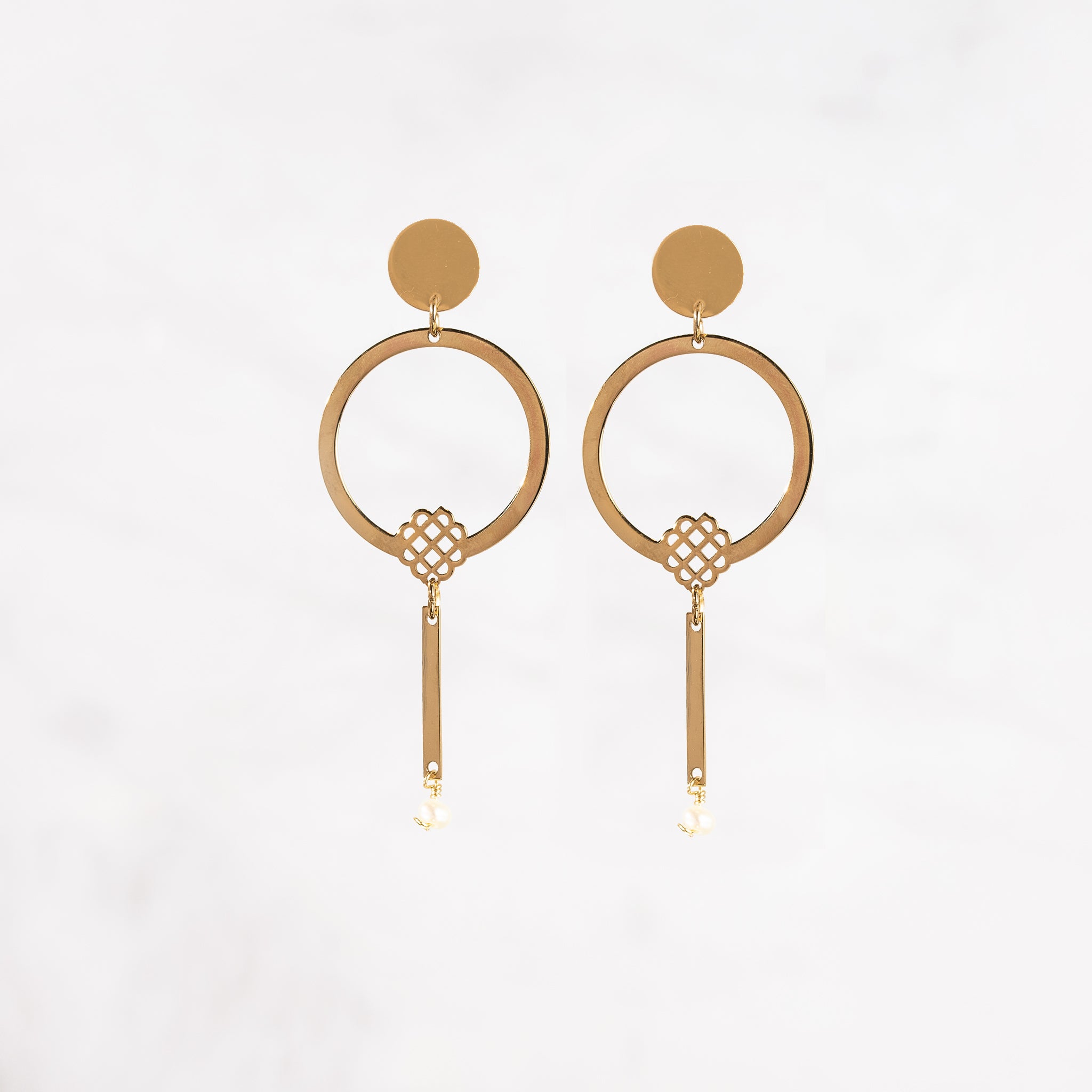Millié Jewelry - Millié Jewelry - Millié Circle Statement Earrings - Aretes - Diseño Mexicano - Hecho en México