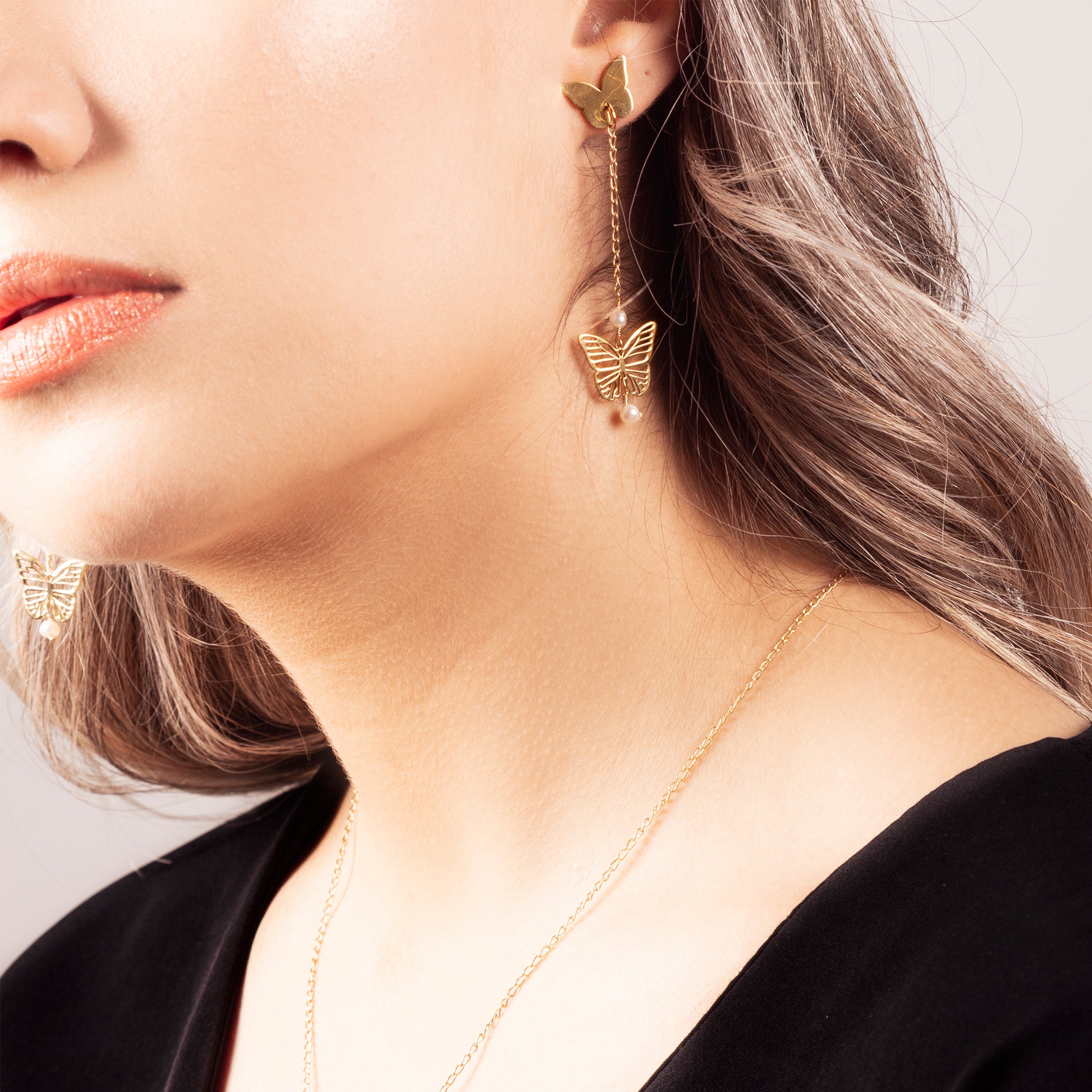 Millié Jewelry - Millié Jewelry - Monarca Long Earrings - Aretes - Diseño Mexicano - Hecho en México