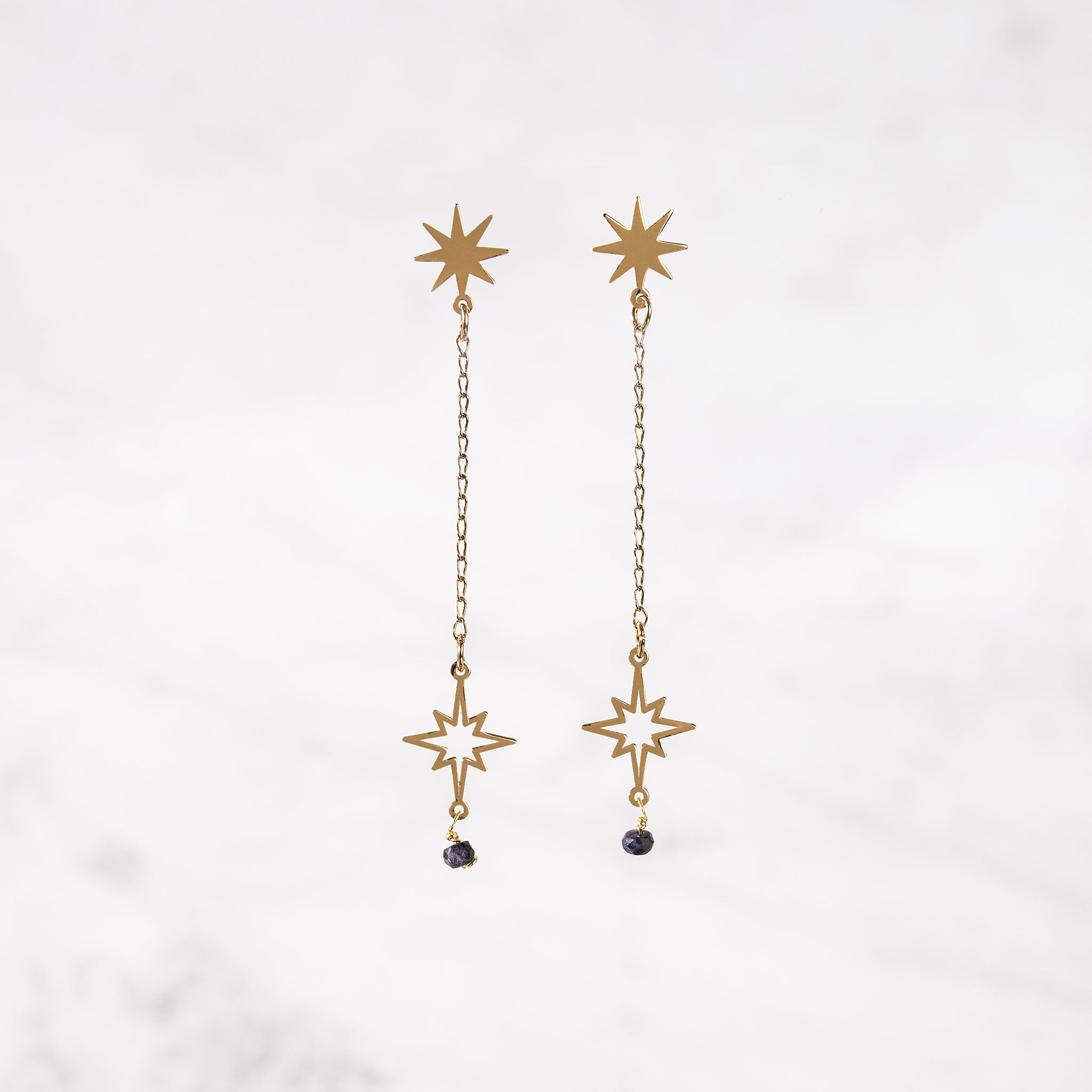 Millié Jewelry - Millié Jewelry - North Star Long Earrings - Aretes - Diseño Mexicano - Hecho en México